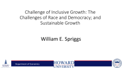 Presentation: Challenge of Inclusive Growth: The Challenges of