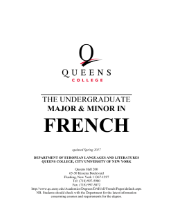 IN FRENCH - Queens College