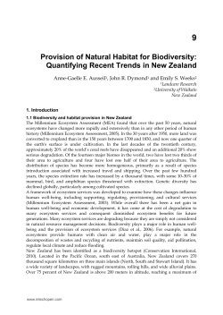 Provision of Natural Habitat for Biodiversity
