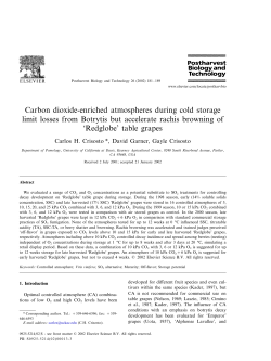 Carbon dioxide-enriched atmospheres during cold storage limit