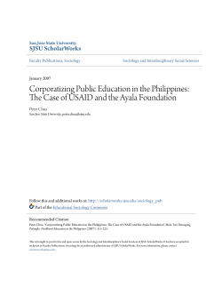 Corporatizing Public Education in the Philippines: The Case of