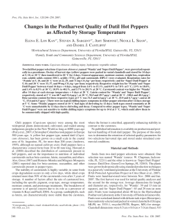 Changes in the postharvest quality of Datil hot pepper as affected by