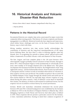 16. Historical Analysis and Volcanic Disaster - ANU Press