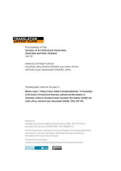 Proceedings of the Society of Architectural Historians, Australia and