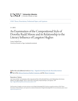 An Examination of the Compositional Style of Dorothy Rudd Moore