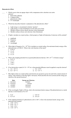 Photoelectric Effect