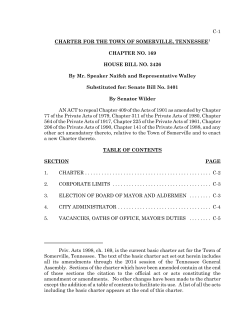 City Charter - Town of Somerville, TN