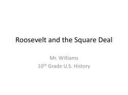 Roosevelt and the Square Deal
