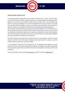 Study Association E Pluribus Unum As the study association