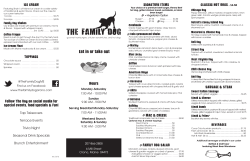 our menu