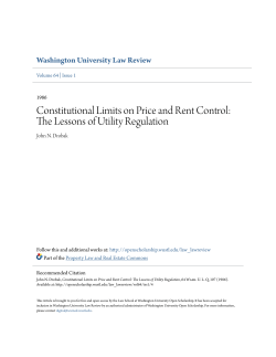 Constitutional Limits on Price and Rent Control