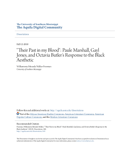 "Their Past in my Blood": Paule Marshall, Gayl Jones, and Octavia