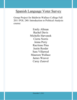 Spanish Language Voter Survey