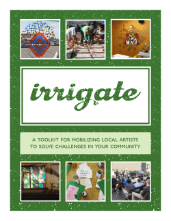 Irrigate: A Toolkit for Mobilizing Local Artists to Solve Challenges in