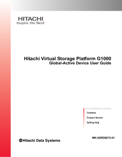 Hitachi Virtual Storage Platform G1000 Global-Active