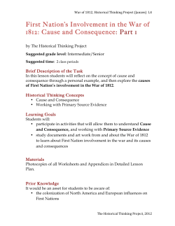 Cause and Consequence: Part 1