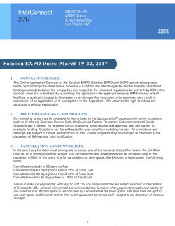 Interconnect 2017 Terms and Conditions