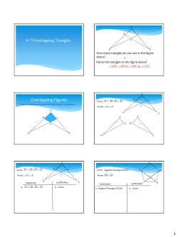Overlapping Triangles Section 7-4