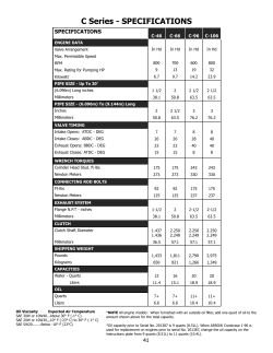 C Series - SPECIFICATIONS