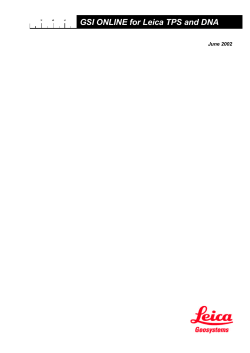 GSI ONLINE for Leica TPS and DNA - usatf-ne