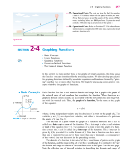 SECTION 2-4 Graphing Functions