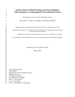 Climatic Consequences of Regional