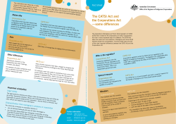 The CATSI Act and the Corporations Act&mdash;some differences (A3