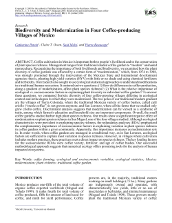 Biodiversity and Modernization in Four Coffee