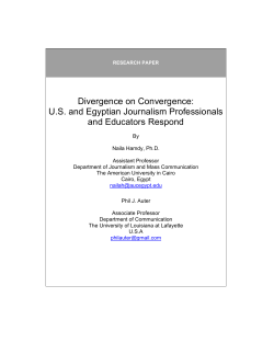 Divergence on Convergence: U.S. and Egyptian Journalism