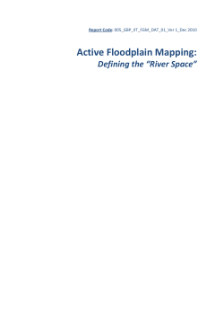 Active Floodplain Mapping: - Ministry of Environment and Forests