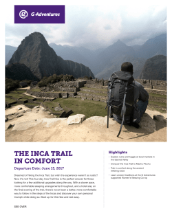 the inca trail in comfort