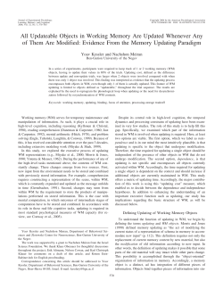 Updateable Objects in Working Memory Are Updated Whenever Any