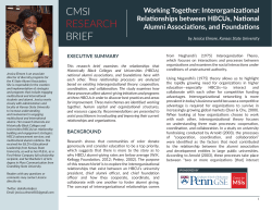 Interorganizational Relationships Between HBCUS, National Alumni