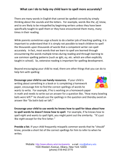 18. What can I do to help my child learn to spell more accurately?