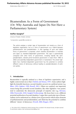 Bicameralism As a Form of Government (Or: Why