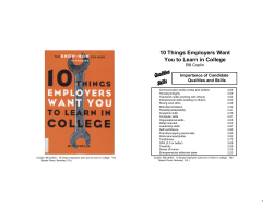 10 Things Employers Want You to Learn in College