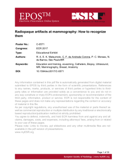 Radiopaque artifacts at mammography: How to recognize them