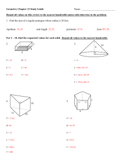 Geometry Chapter 12 Test