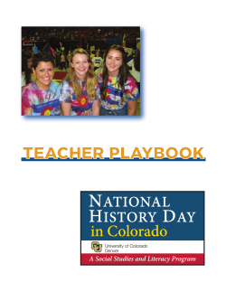 NHD Playbook_For Print - University of Colorado Denver