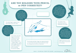 ARE YOU HOLDING YOUR PENCIL or PEN CORRECTLY?