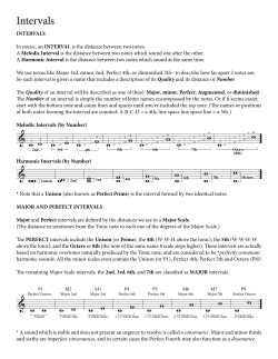 Intervals