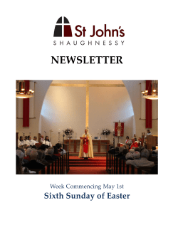 newsletter - St John`s Shaughnessy
