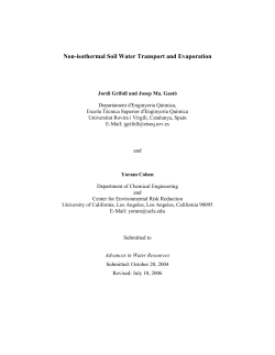 Non-isothermal Soil Water Transport and Evaporation