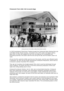 Cinesound: from roller rink to sound stage