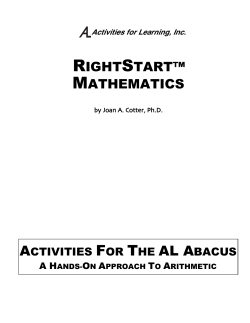 Activities for the AL Abacus