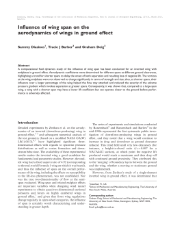 Influence of wing span on the aerodynamics of