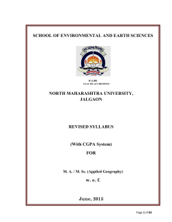 M.A. / M. Sc. (Applied Geography)