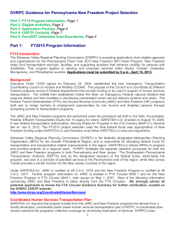 DVRPC Guidance for Pennsylvania New Freedom Project Selection