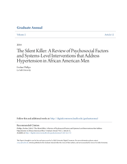 The Silent Killer: A Review of Psychosocial Factors and Systems
