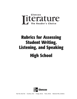 Rubrics for Assessing Student Writing, Listening, and